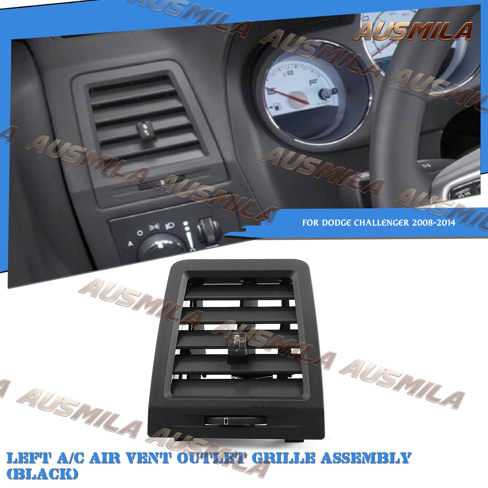 Car Interior Front Dashboard Air Conditioning Vent Outlet Grille Assembly For Dodge Challenger 2008-2014 Accessories