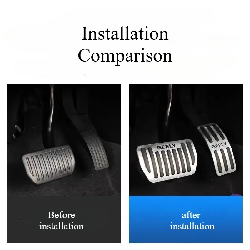 FOR Geely Galaxy E5 EX5 EX2 XINGYUAN 2024-2026 Car Accelerator Pedal Brake Pedal Anti-slip Protective Cover Metal Accessories
