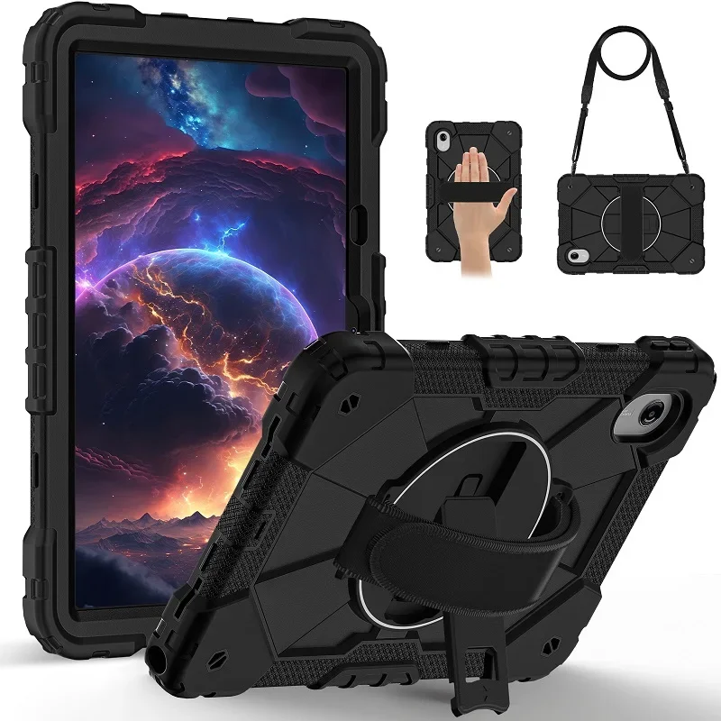 

360°Rotating Rugged Case for Lenovo Xiaoxin Pad 11 2025 Tab one 8.7 K9 TB305FU Tab M11 Idea Tab 11 Inch Cover with Hand Strap