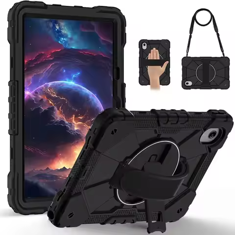 360&deg;Rotating Rugged Case for Lenovo Xiaoxin Pad 11 2025 Tab one 8.7 K9 TB305FU Tab M11 Idea Tab 11 Inch Cover with Hand Strap
