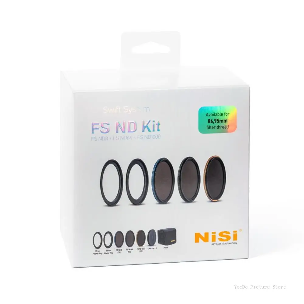 NiSi Swift System FS ND Kit FS ND8 ND64 ND1000 Camera Filter Compatible with Swift System Available for 40.5-95mm Filter Thread