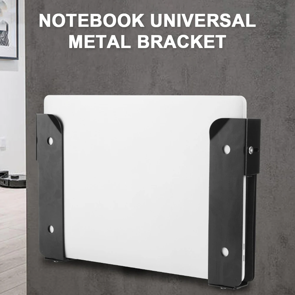 Soporte para computadora portátil de montaje en pared ajustable con tornillo soporte de montaje para computadora portátil/tableta estante de almacenamiento para computadora para Macbook