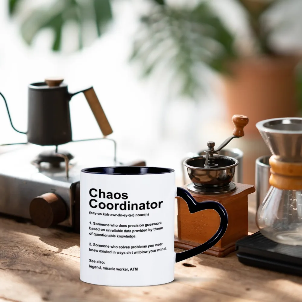 Chaos Coordinator Sarcastic Definition Funny Novelty Gift Mug Coffee Tea Mugs for Mom Family Birthday Christmas Drinkware Gifts