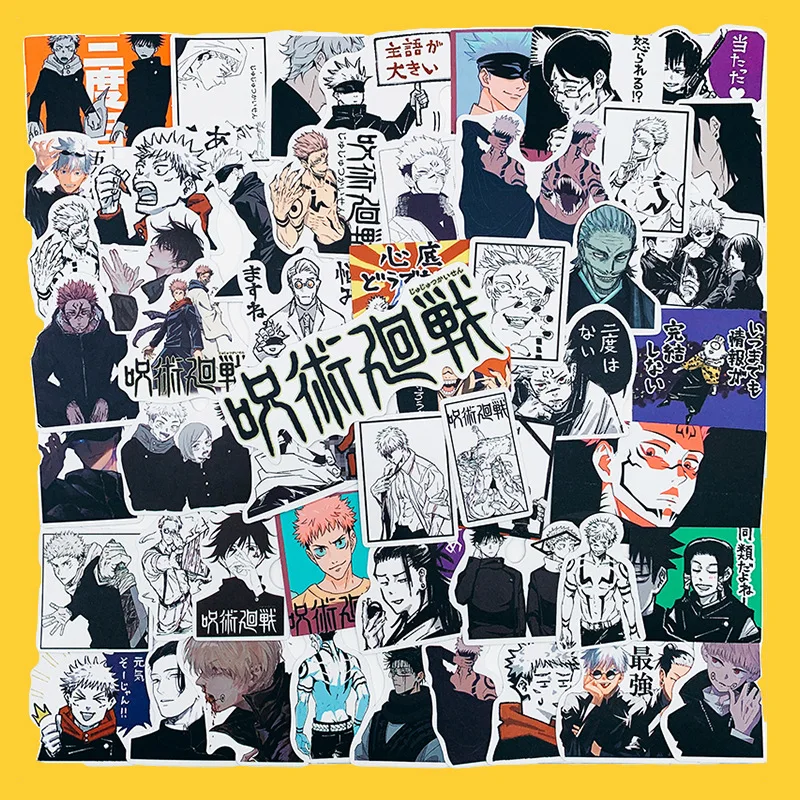 70 sztuk japonia Cartoon Jujutsu Kaisen naklejki Laptop deskorolka walizka księga naklejka DIY materiały dekoracyjne dla dzieci zabawki