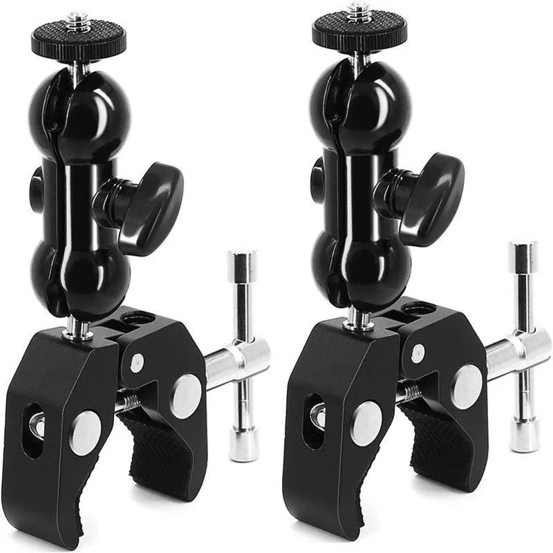 

Camera Clamp Mount Bike Handlebar Holder Bicycle Cycling for DJI GoPro Insta360 multifunctional threaded tripod clamp heavy-duty