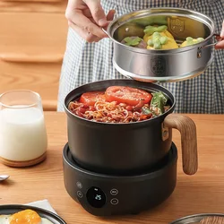 110V/220V Smart Rice Cooker Multifunctional Split Pot Non-stick Electric Frying Pan Portable Camping Food Heating Pot 1.8L