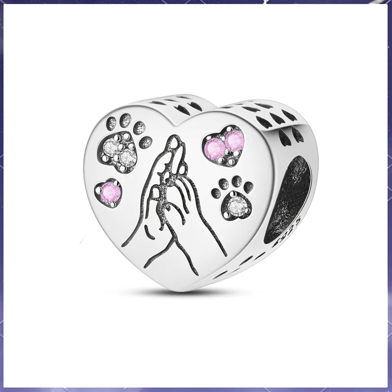 

925 silver hand in claw print string decoration matching necklace, bracelet original birthday gift