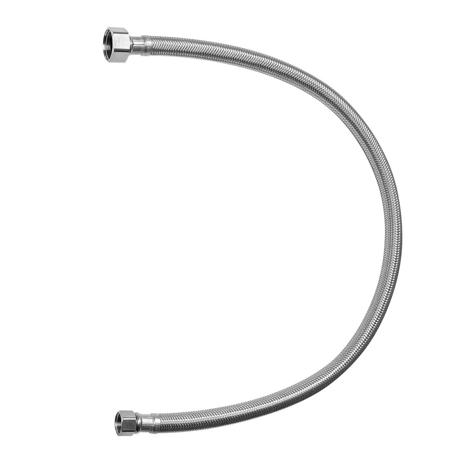 

24in Flexible Faucet Supply Kit 2 Pieces 3/8in Comp to 1/2in FIP Heavy Duty Braided 304 Steel Shell and Brass Nuts Secure Flow