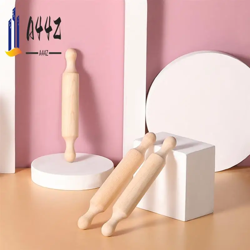 Mini rodillo de madera de A44Z-7In, rodillo largo de cocina para hornear, rodillo de masa pequeño para niños, pastelería de Fondant, artesanía de Pizza