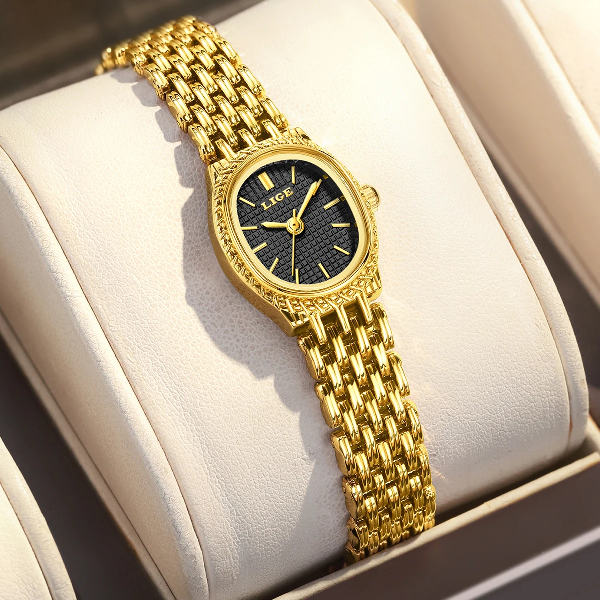 

Новые элегантные кварцевые женские часы LIGE: классические, модные, роскошные, с простым циферблатом, водонепроницаемые, с браслетом, женские наручные часы, подарок