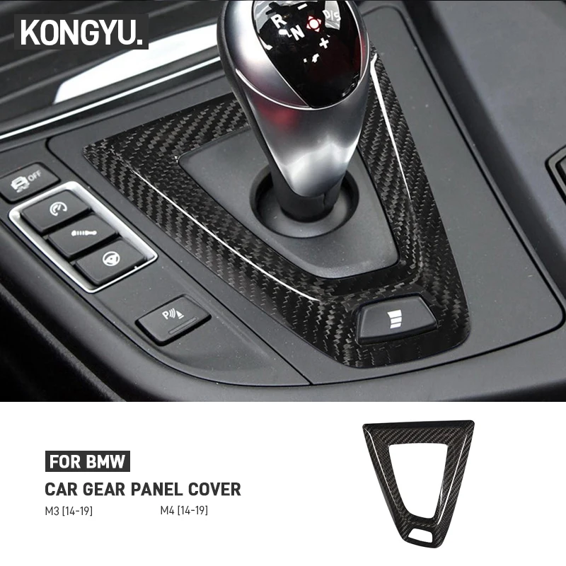 

Для BMW M3 F80 M4 F82 F83 2014-2019 настоящее углеродное волокно, автомобильная центральная ручка переключения передач, панель, защитная накладка, аксессуары