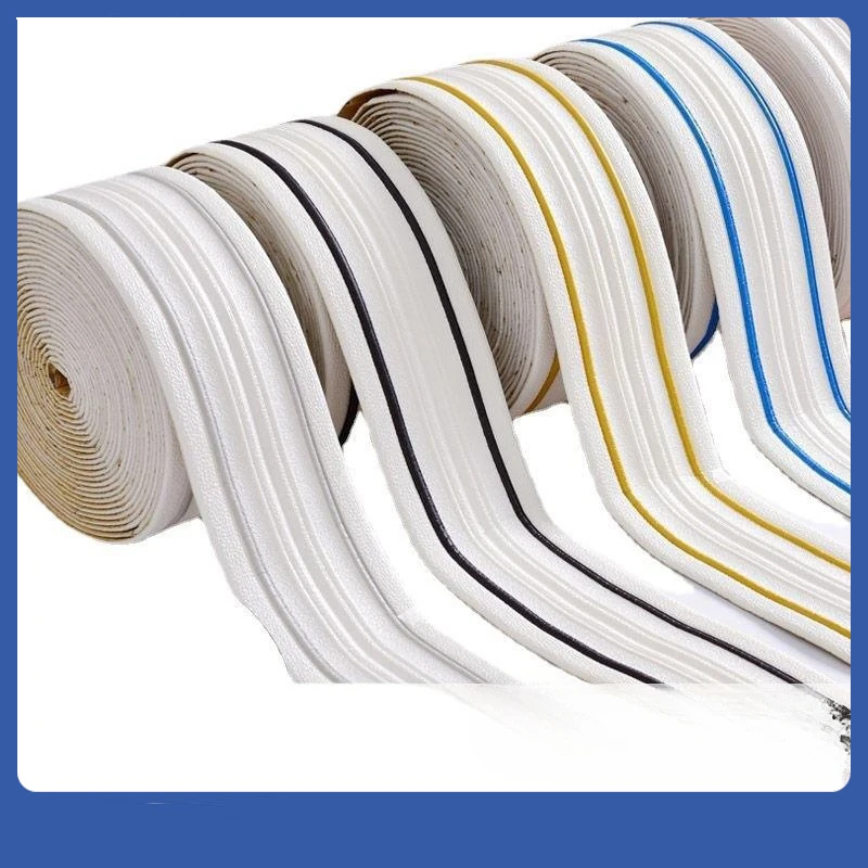 

9.2M PVC Self-adhesive Waistline Home Living Room Background Wall Frame Top Corner Line Internal And External Corner Line