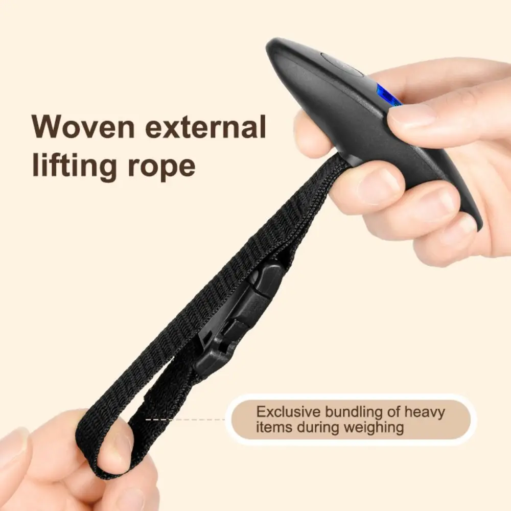 Spindle Shape Electronic Luggage Scale Portable kg/Ib Travel Weighing Scale High Precision LCD Display Digital Hanging Scales