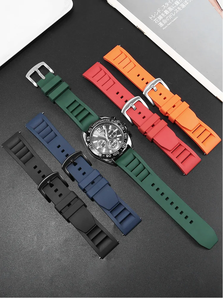 Fluorororubber Watch Strap Adapt Avenger Seahorse Pilot Classic Series Men's and Women's Bracelets 19/20/21/22mm