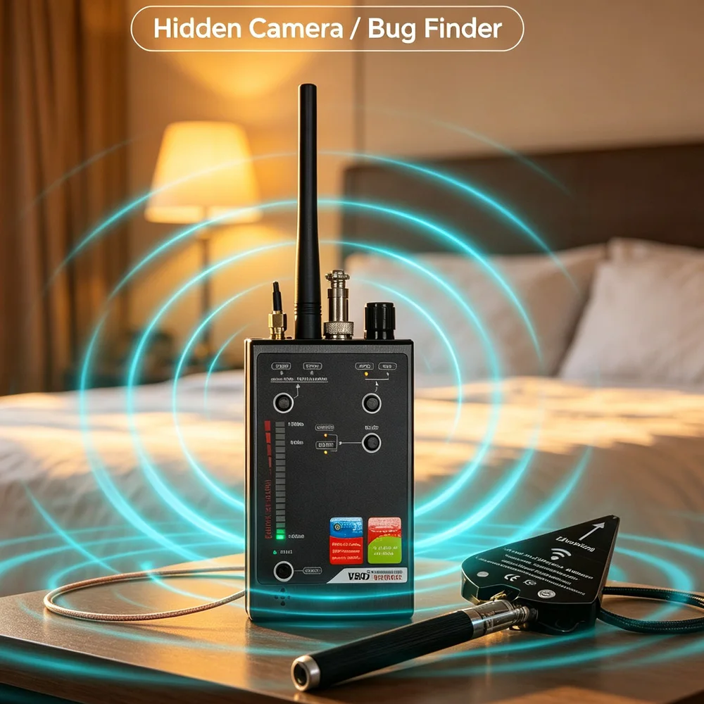 Professional Surveillance Detector 1MHz‑15GHz Hidden Camera Detection GPS Tracker Bug Hidden Pinhole Camera For Hotel Office