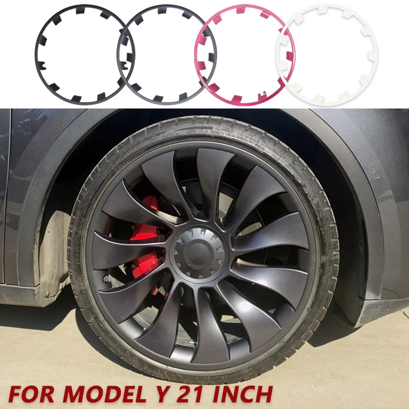 

For Tesla Model Y 21 Inch Wheel Hub Protection ABS Rim Patch Protectors Wheel Guard Covers Accessories Auto Exterior 2018-2024