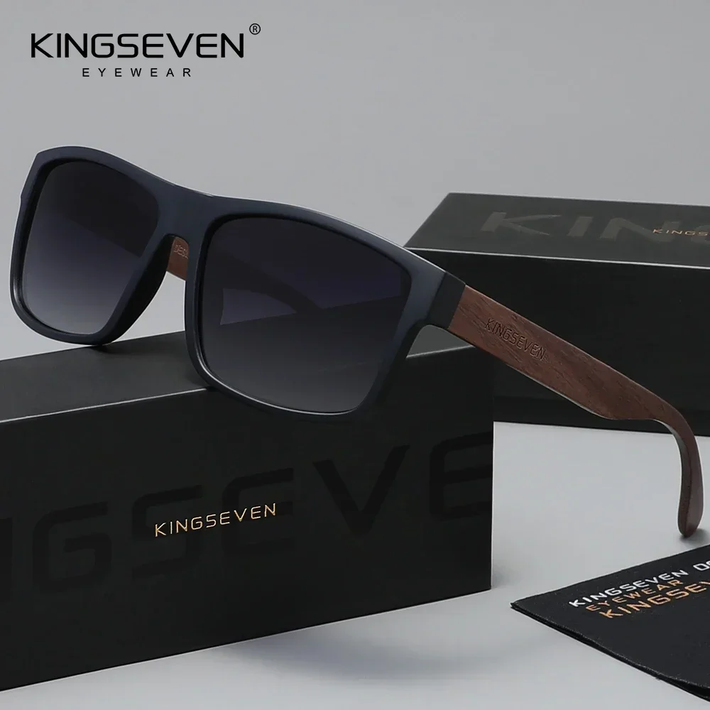 KINGSEVEN Classic Brand Walnut Wooden Sunglasses High Quality Unisex Polarized Glasses Fashion Driving UV400 Shades Eyewear