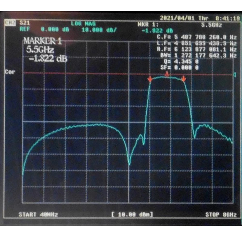 5.8G (5000-6000MHz) UWB Wireless System Dedicated Wideband Bandpass Filter with SMA Interface