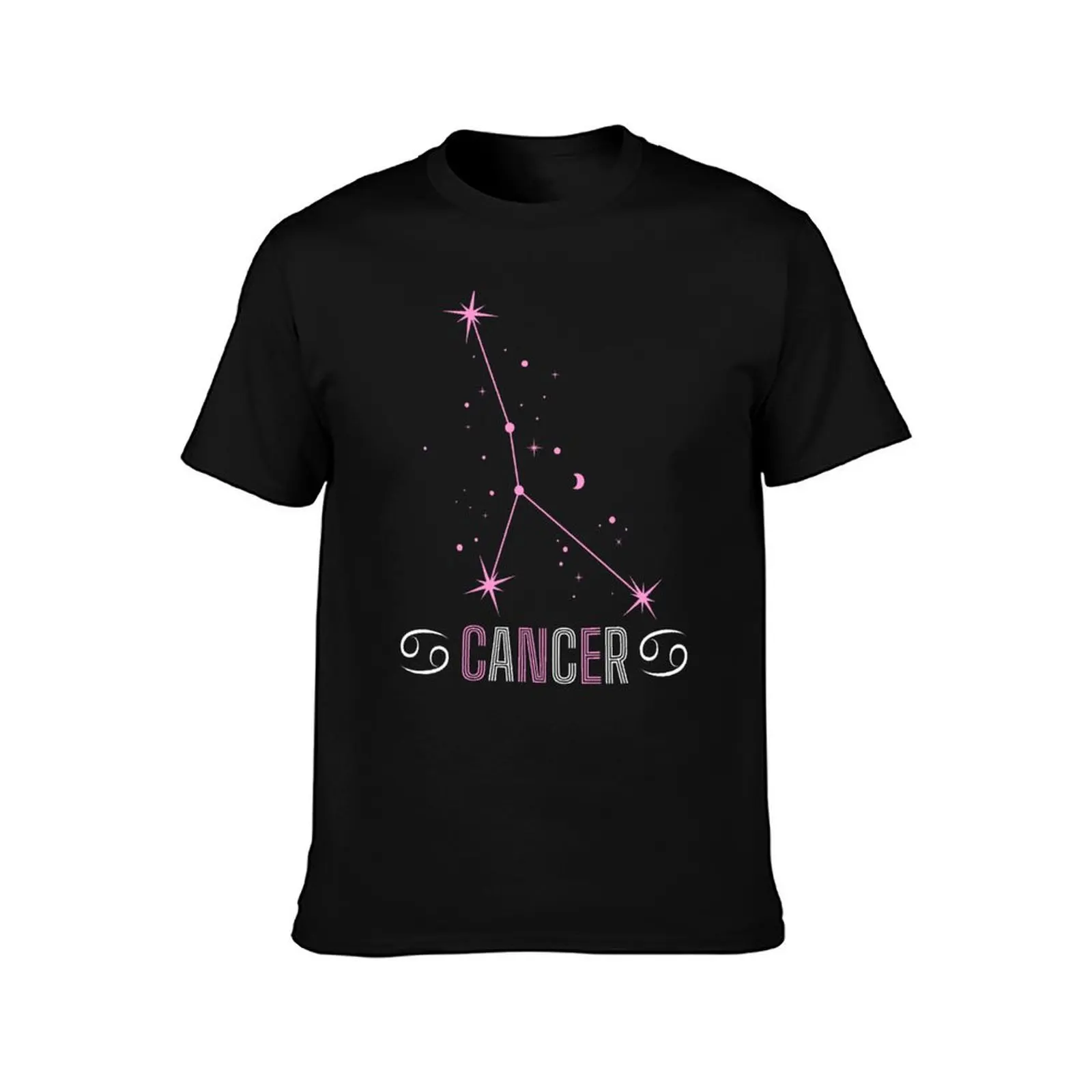 Cancer Constellation Retro Font T-Shirt Quick Dry Training Short Sleeve Tee T-Shirt