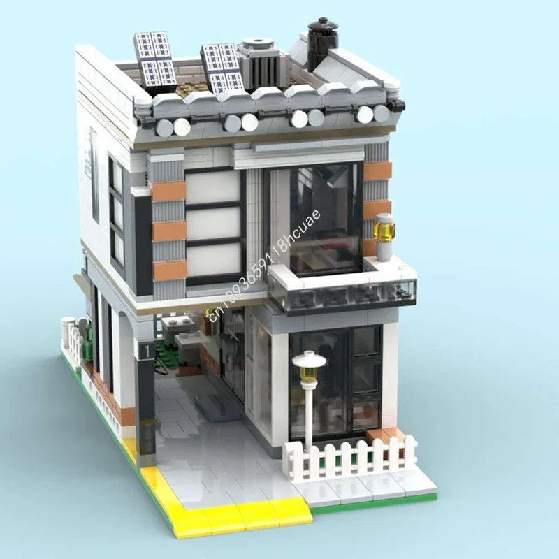 932pcs MOC 1 Residential Row Modular Building Blocks Master Series Collector Edition Model DIY Education Assemble Christmas Gift