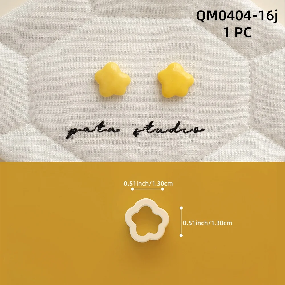1 Stück Mini-Schmuckherstellungs-Set, Niedliche Ohrringe, Polymer-Ton-Ausstecher, Tulpen-/Schmetterlings-Töpferform, DIY-Knopf-Anhänger, Tonpresswerkzeuge – Detail 15