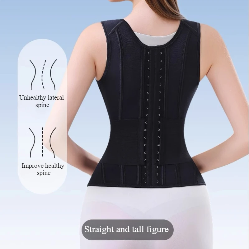 Body Shaper Shapewear Women Vest Tops Double Compression Waist Trainer Corset Adjustable Hook-eyes corset top gaine  lingerie