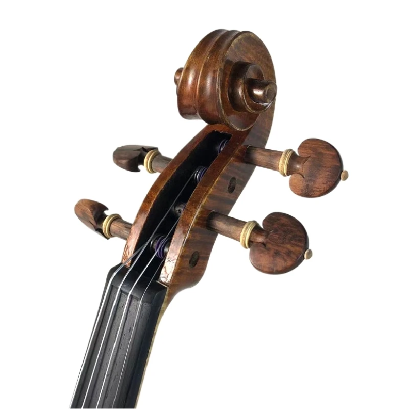 Hooqu Exquisite Handmade 4/4 Tiger Pattern Violin Solo Performances & Professional Examination Masterpiece Adults