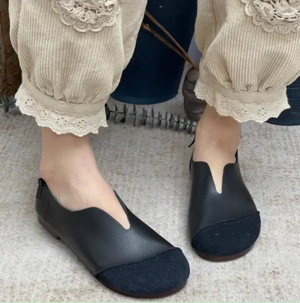 Careaymade-Genuine Leather pure handmade ladies\' shoes,Large women\'s shoes,Women\'s casual comfortable soft sole Flats Man shoes