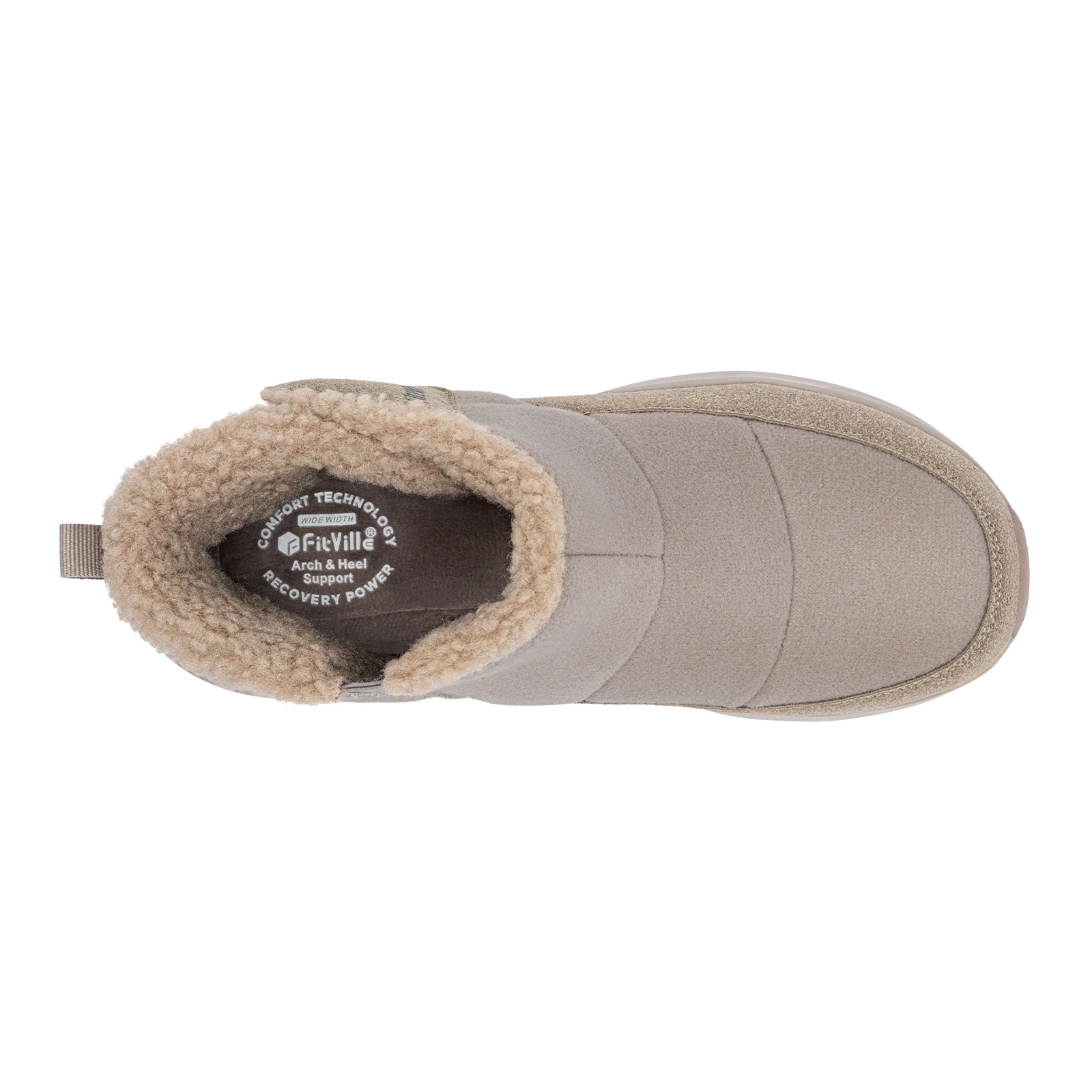 FitVille Damen-Schneestiefel mit extra breiter Zehenpartie, wasserabweisende, pelzgefütterte, warme Diabetiker-Schuhe zur Schmerzlinderung. – Detail 19
