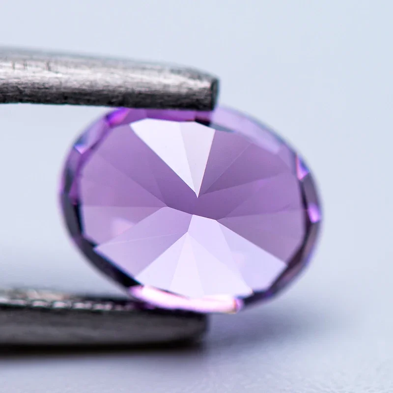 حار بيع بالجملة مكعب زركونيا سحق الجليد قطع لا شهادة البيضاوي الشكل الأرجواني اللون سحر الخرز لأعلى Diy بها بنفسك صنع المجوهرات