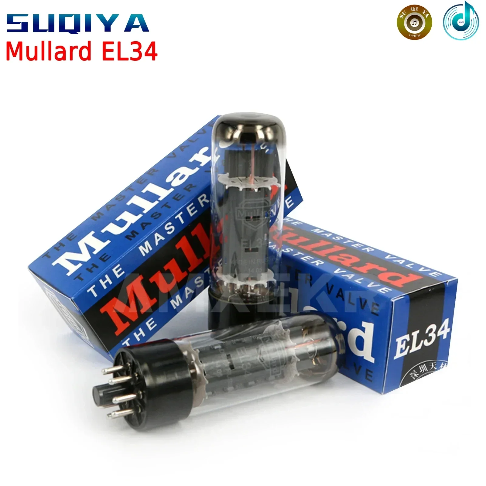 SUQIYA-Mullard EL34 Vacuum Tube Replace 6CA7 Kt77 KT90 5881 6P3P Electronic Tube Amp Kit DIY Audio Valve Factory Test and Match