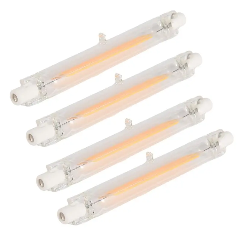 AS94-High Power 10W LED R7S COB Glass Tube 118Mm COB Light Bulb AC220V LED Tube Replace Halogen Lamp Warm White