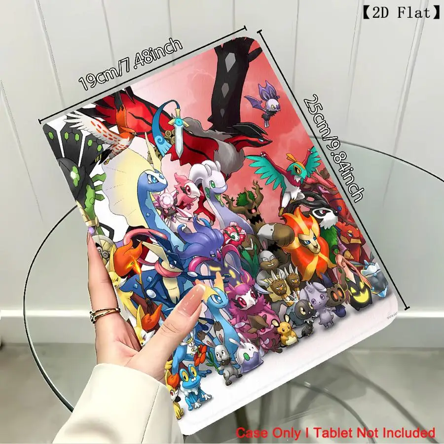 with Pencil Slot Case for Xiaomi Pad 5 6 7 8 Pro Pad 6s Pro 7 Ultra Redmi Pad SE K Pad 8.8 9.7 12.4 Inch Cute Anime Pikachu