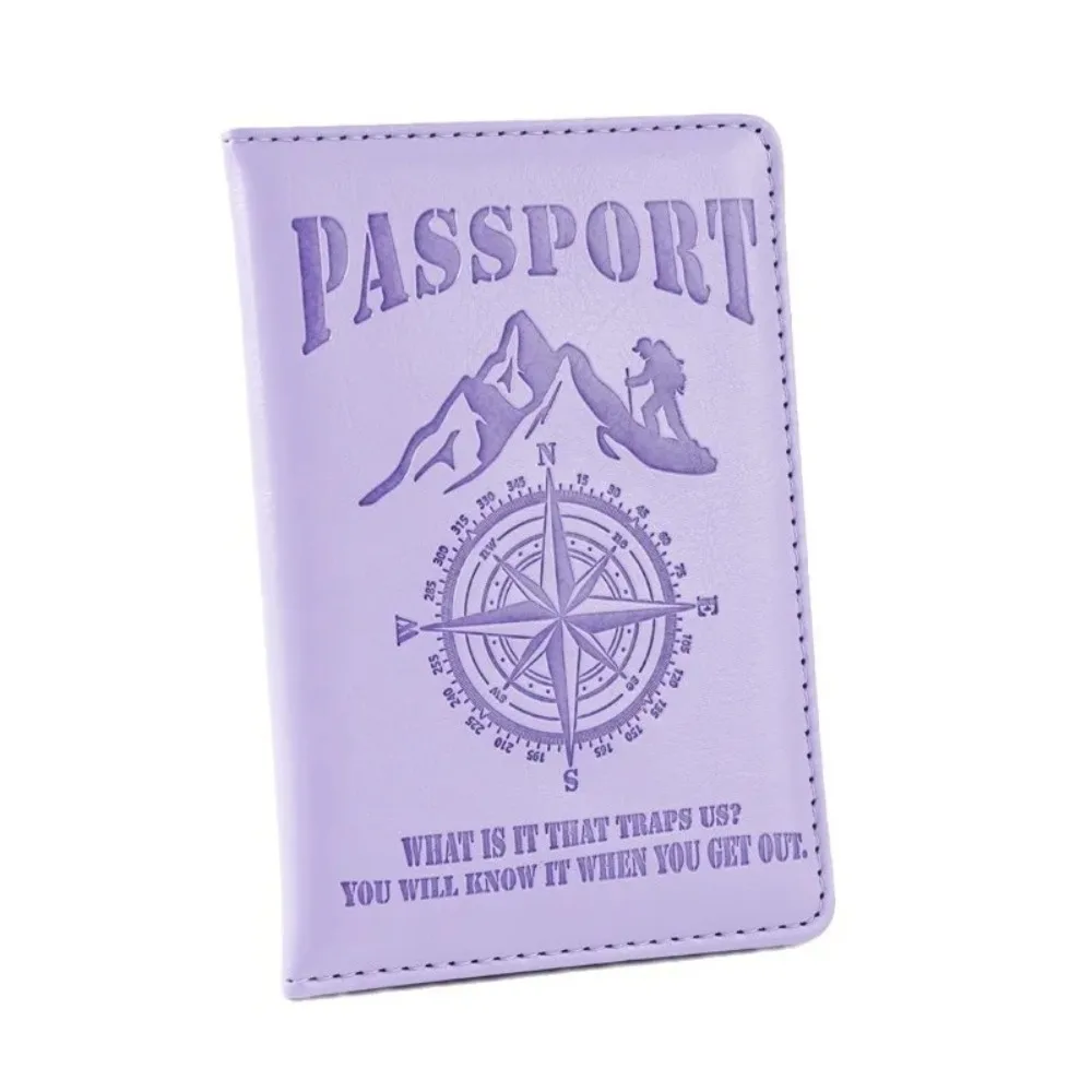Porte-passeport imprimé boussole 14x10cm, changeant de couleur, avec clip pour billets, portefeuille de voyage et porte-cartes d'identité