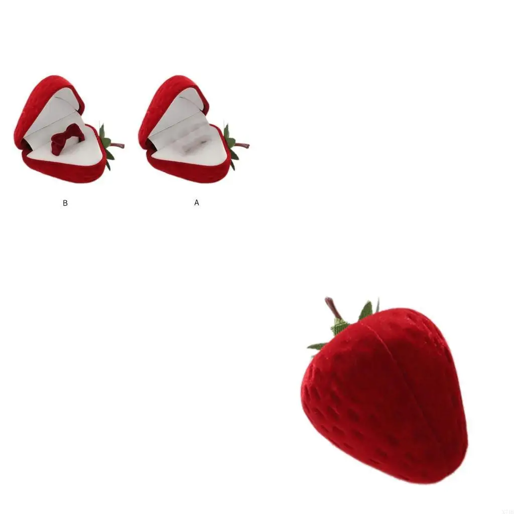 

Strawberry Jewelry Storage Box Decorative Strawberry Small Accessories Tray Compact Adornment Storage