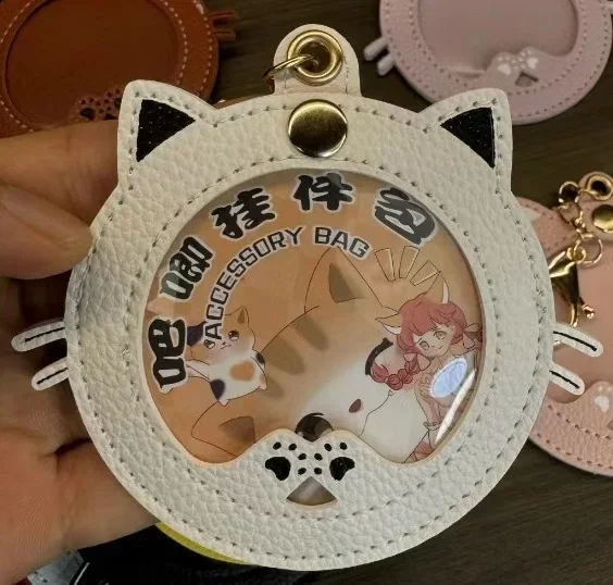 Kawaii Cat Shape Ita Bag Pins Badge Protector Case