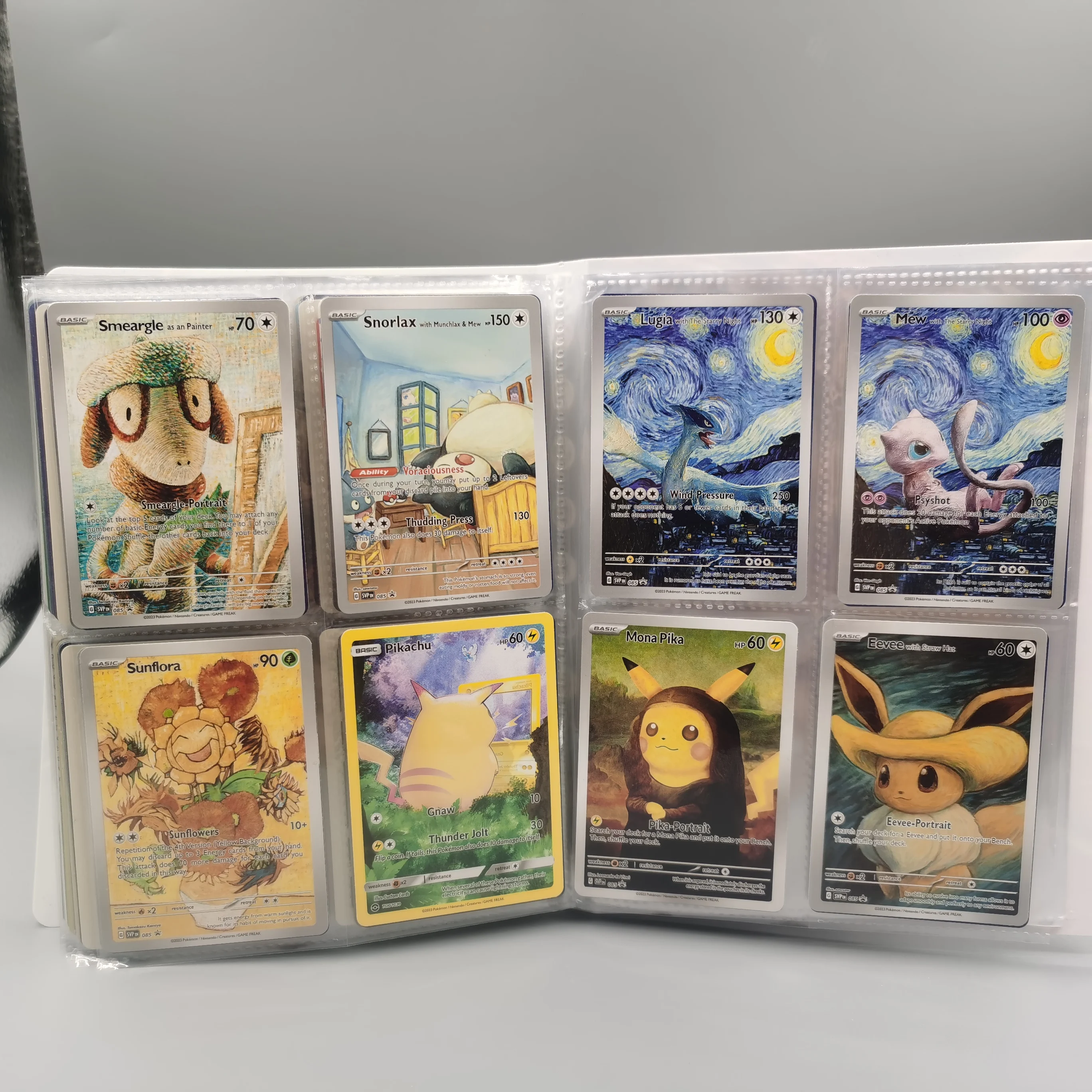 

Коллекционные карты PTCG Ван Гог Пикачу DIY, самодельная одиночная карта, классическая игра, аниме-карта, подарочная игрушка