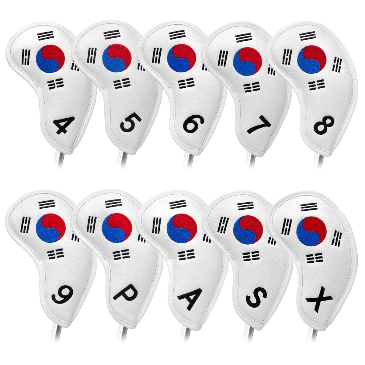 Drop Shipping Golf Head covers Korea Patriotism Golf Head covers Set for Golf Iron,Driver,Fairway,Hybrid,Blade Putter Alignment