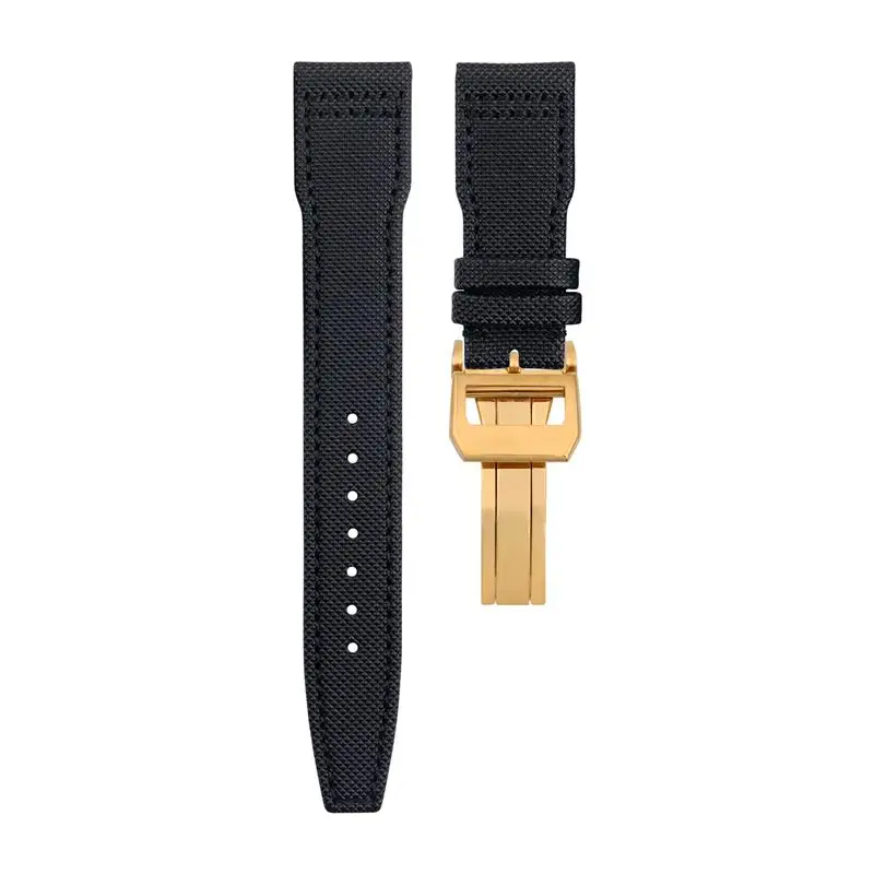 Nfr 20mm bis 22mm Nylon Canvas Leder Uhren armbänder für iwc Spitfire Mark 18 Portugieser Portofino Pilot iw3777 Armband