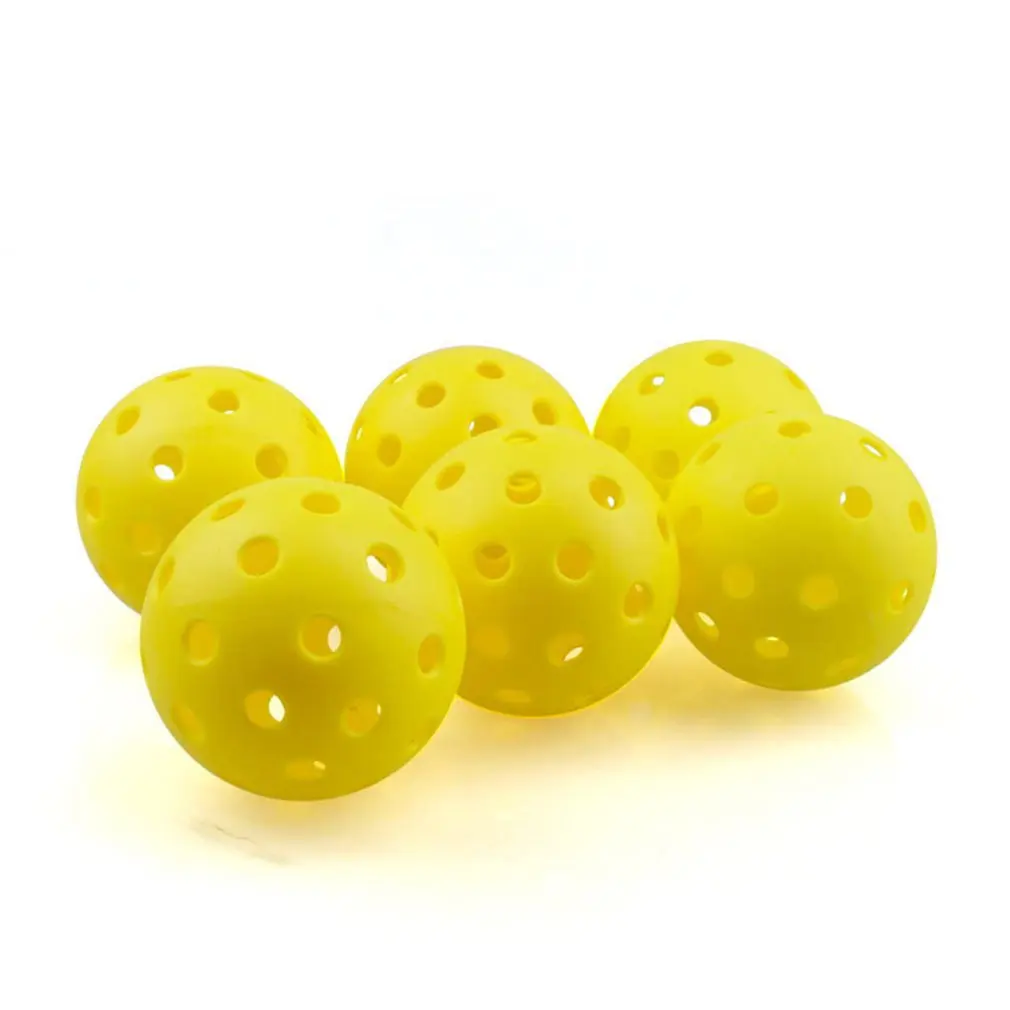 12pcs Pack Durable Outdoor Pickleball Balls 40 Holes Training Pickleball Accessories 74mm Standard Pickle Ball Balls