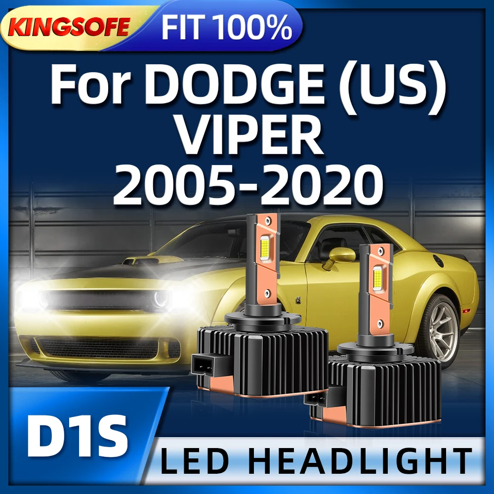 

KINGSOFE 2Pcs 120W D1S Led Bulbs Car Lamp For DODGE (US) VIPER 2005 2006 2007 2008 2009 2010 2011 2012 2013 2014 2015 2016-2020