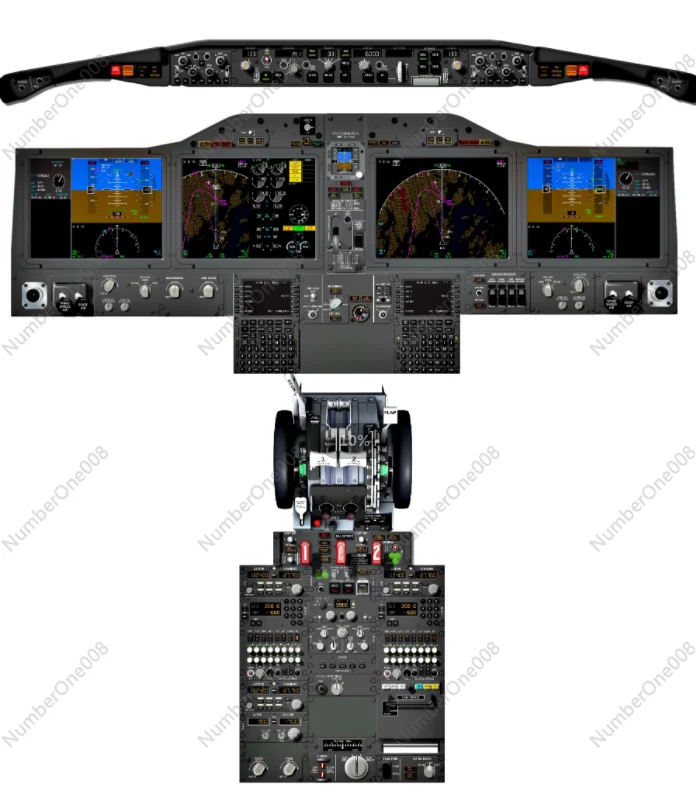 

Boeing 737MAX Flight Deck Diagram - Precision Vector Blueprint for Pilots, Crew, and Maintenance