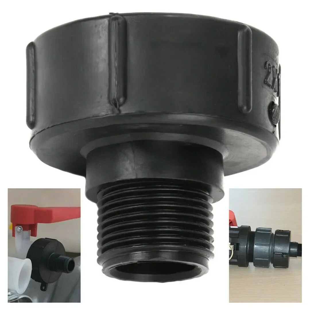 1-calowy gwint zewnętrzny / drobne połączenie Adapter zbiornika IBC S60x6 55 / 60 mm Czarne narzędzie do montażu węża łączącego