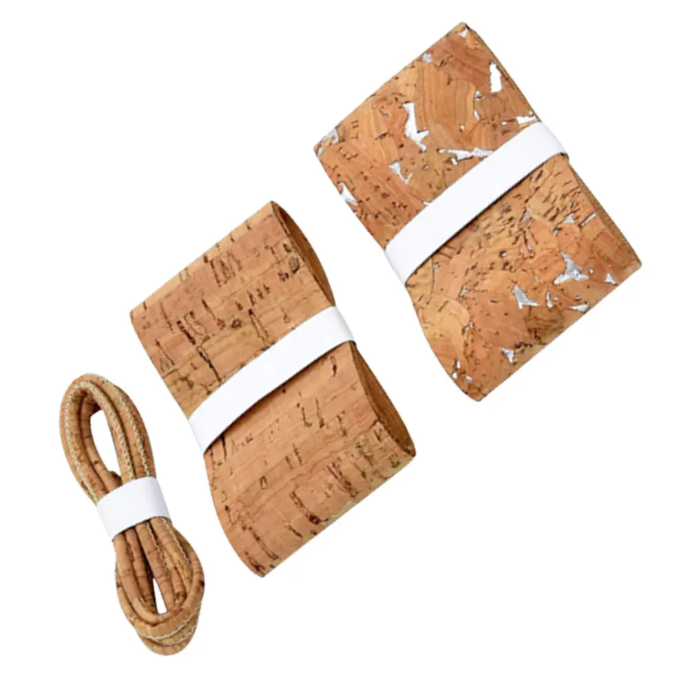 

3 Rolls Bark Grain Cloth Ribbons 50cmx25mm Durable Polyester Craft Wrapping Tree Hanging Gift Packaging Flower Decor Reusable