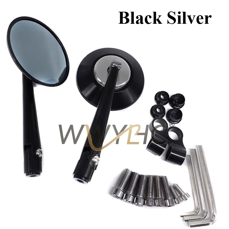 

Подходит для модификации мотоцикла, полностью алюминиевое зеркало заднего вида с ЧПУ, универсальный круглый прямой стержень, складной