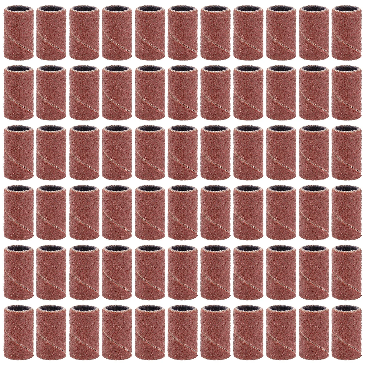 

100pcs Nail Grinding Heads 1/2'' Drum Diameter 180# Grit Sanding Bands For Nail Drill Polishing Tools Abrasive Sleeves Metals