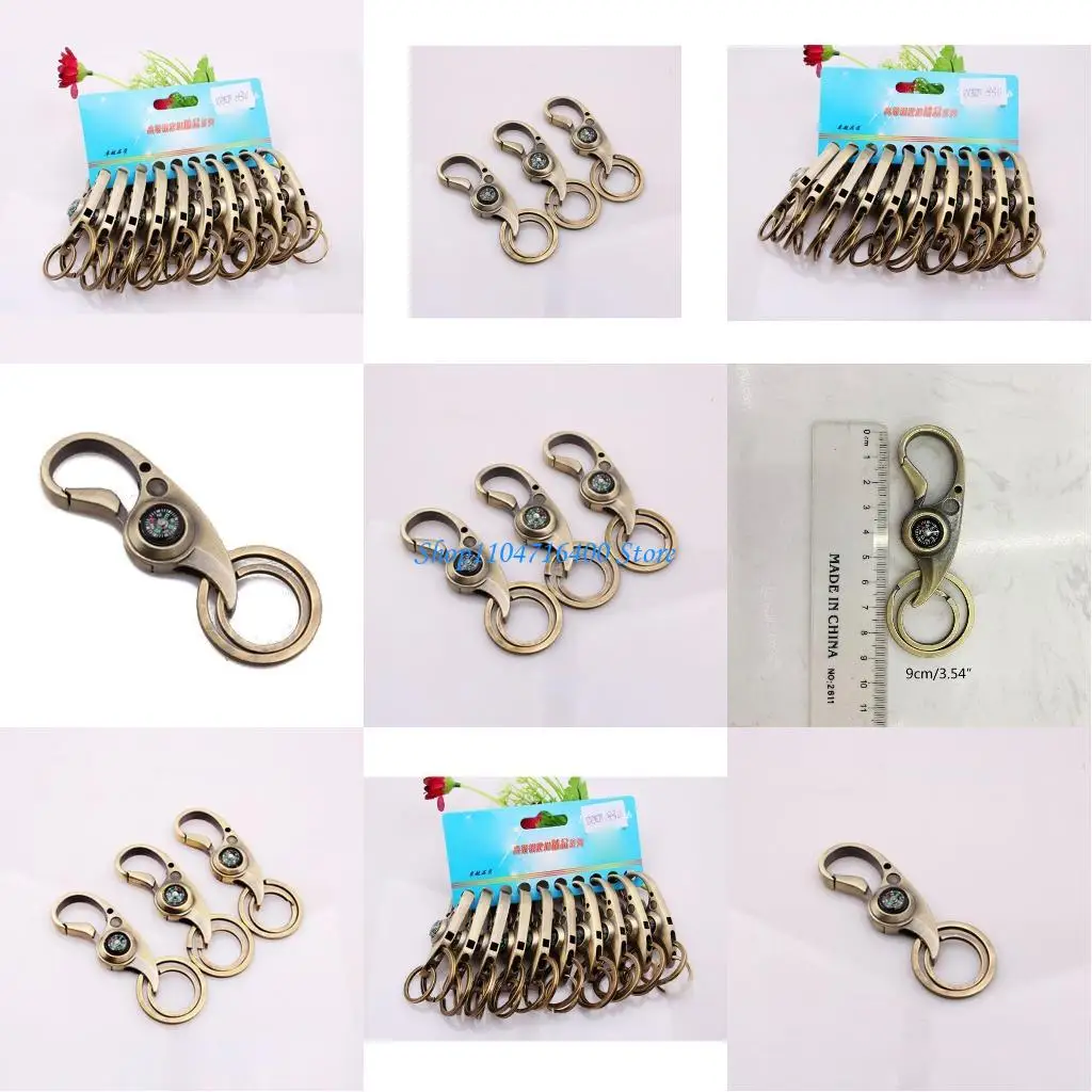 

y1gd Vintage Outdoor Camping Hiking Navigation Tool Men Women Bag Pendant