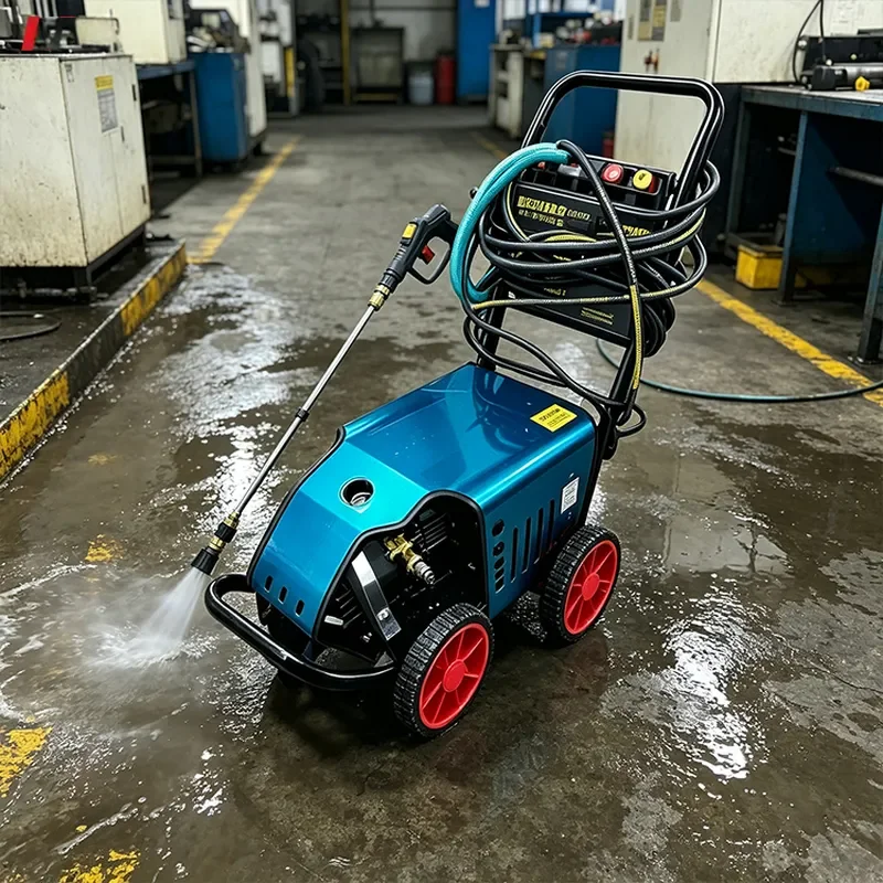 High Pressure Washer Commercial Cart Type Tool with Copper Motor for Ground Cleaning of Farm Animals