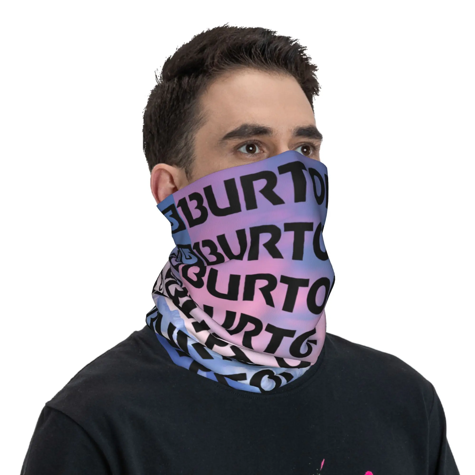 사용자 정의 B-Burtons Snow Mountains Bandana 겨울 목 따뜻한 남성 방풍 랩 페이스 스카프 하이킹 Gaiter Headband