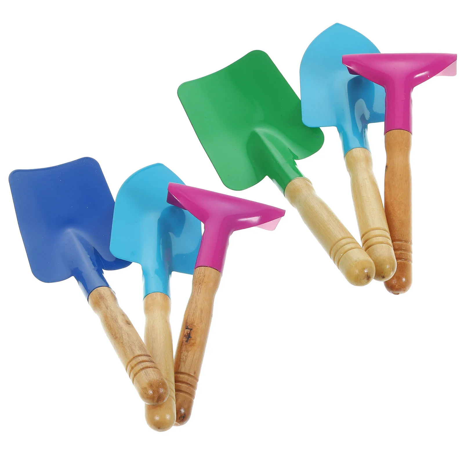 6-delige mini-tuingereedschapset voor kinderen Sterk ijzer Bouwen Gemakkelijke grip voor zandtuin Spelen Hout Tuingereedschap Leuke buitenfamilieactiviteit